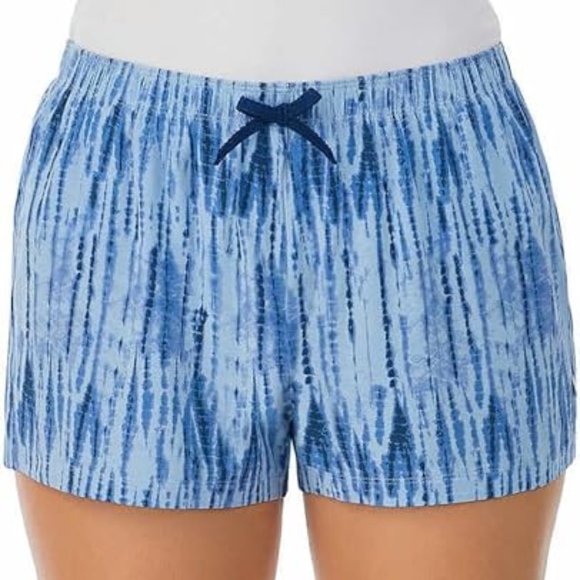 NWoT Jane and Bleecker Women's Sleep Short 2-pack Tie Dye Blue Size L $35 D288 - Picture 1 of 4